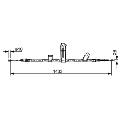 Billede af BOSCH 1 987 482 522 Håndbremsekabel 1403 CHEVROLET: Spark