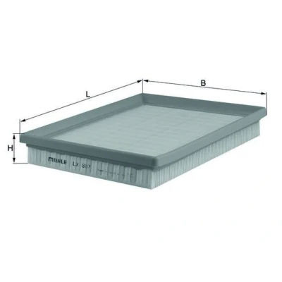 Billede af MAHLE ORIGINAL LX 887 Luftfilter 37,1 196 247,0 Filterindsats