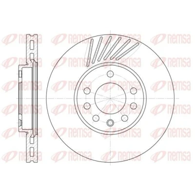 Billede af REMSA 6494.10 Bremseskiver foraksel 288, 288 25 5 ventileret SAAB: 9 3 Hatchback, Stationcar, Sedan, OPEL: Calibra A, Vectra B Sedan