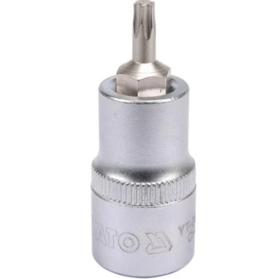 Billede af YATO YT 04312 Skraldenøgleindsats (Hexagon) 1/2 Torx DIN 3120 T27 Krom vanadium stål, Værktøjsstål