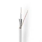 Billede af Coax Kabel RG59U 75 Ohm Dobbelt afskærmet Eca 100.0 m Runde PVC Hvid Rulle