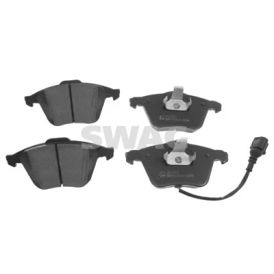 Billede af SWAG 30 91 6538 Bremseklodser foraksel Inkl. slidadvarselskontakt med stempelklips VOLKSWAGEN: Golf 6, Passat B6 Variant, 5, AUDI: A3 Sportback