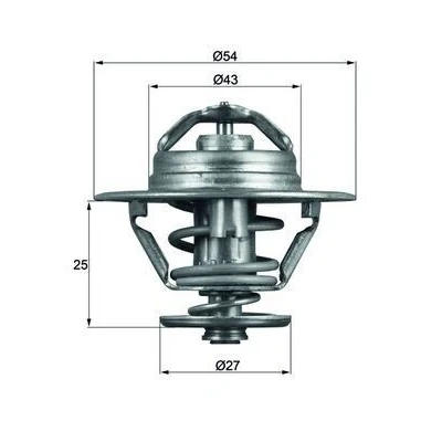 Billede af MAHLE ORIGINAL TX 93 74D Termostat 74 54 med pakning