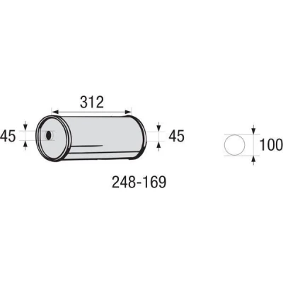 Billede af BOSAL 248 169 Midterste, lyddæmper, universal