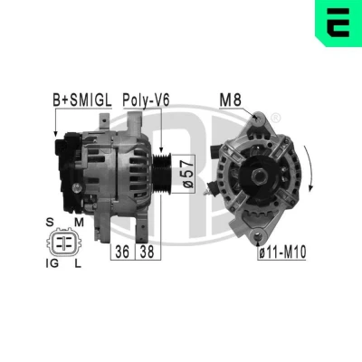 Billede af ERA 210889A Generator 14V 90A TOYOTA: Yaris II Hatchback
