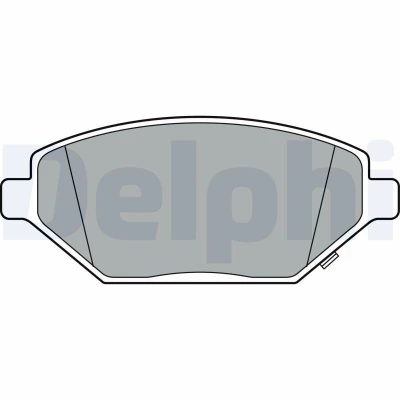 Billede af DELPHI LP3301 Bremseklodser med akustisk advarsel for slid anti knirke plade uden tilbehør OPEL: Karl