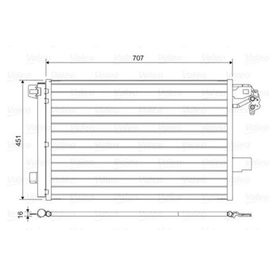 Billede af VALEO 814461 Kondensator med tørrer Aluminium 452 VOLKSWAGEN: Multivan 5 (7HM, Transporter Bus,