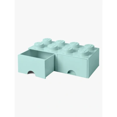 Billede af LEGO® Storage Box with Drawers Azure Blue 50x25x18 cm