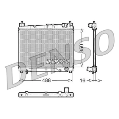 Billede af DENSO DRM50006 Radiator Aluminium 488 350 16 TOYOTA: Yaris I Hatchback, Verso