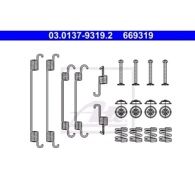 Billede af ATE 03.0137 9319.2 Tilbehørssæt, bremsebakker SUZUKI: SX4 I Hatchback