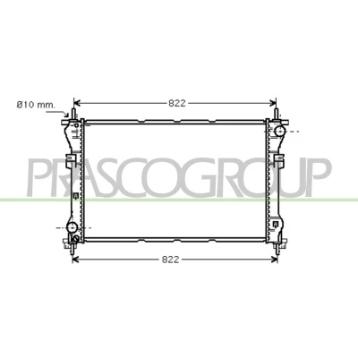 Billede af PRASCO FD910R001 Radiator Aluminium 770mm 388mm 26mm Loddet køleripper