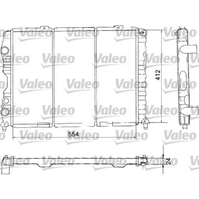 Billede af VALEO 731283 Radiator Aluminium 415 555 uden kølemiddelregulering Mekanisk fuget køleripper