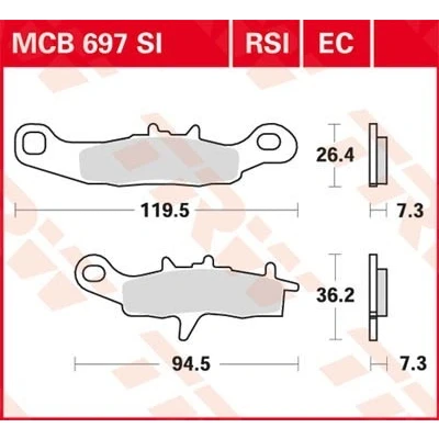 Billede af TRW Sinter Offroad MCB697SI Bremseklodser