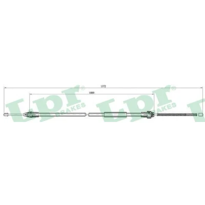 Billede af LPR C0134B Håndbremsekabel 1355/1090 Tromlebremse