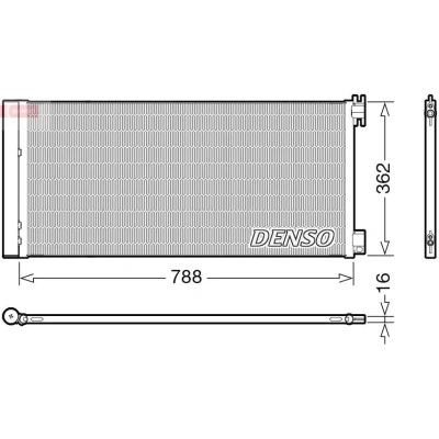 Billede af DENSO DCN23042 Kondensator med tørrer R 134a