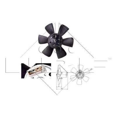 Billede af NRF 47391 Køleventilator 277 12 150/100 uden kølerventilatorramme (karm) VOLKSWAGEN: GOLF 2, 1 Cabriolet
