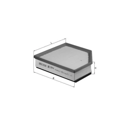 Billede af MAHLE ORIGINAL LX 1593/2 Luftfilter 60,3 238 210,6 Filterindsats VOLVO: V70 3, V60 I, XC60 I