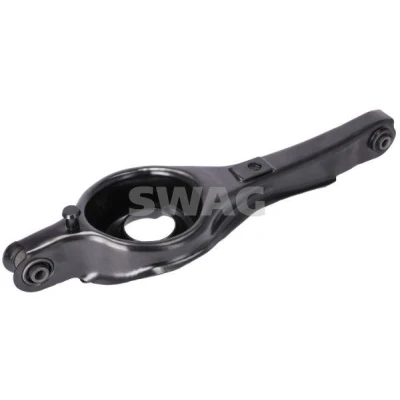 Billede af SWAG 33 10 6369 Bærearm med gummimetalleje gummileje Bagaksel venstre, højre semi trailing arm Stålplade FORD: Focus 2 Kombi, C Max