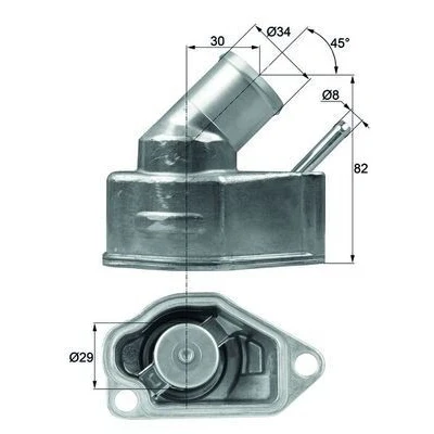 Billede af MAHLE ORIGINAL TI 10 92 Termostat med pakning OPEL: Astra H Caravan, Zafira B, G Caravan