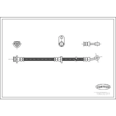Billede af CORTECO 19032311 Bremseslange bagaksel 552 HONDA: CIVIC 7 Hatchback