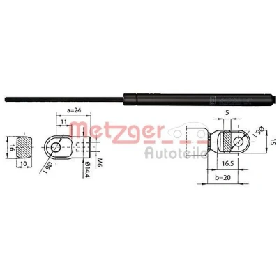 Billede af METZGER 2110378 Gasfjeder Motorhjelm 370