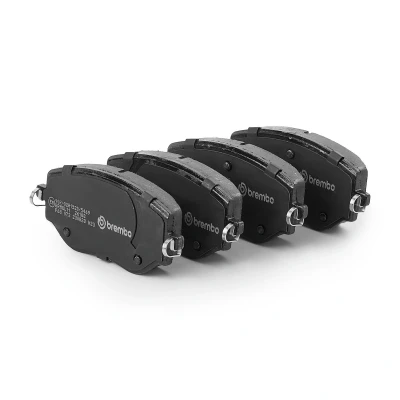Billede af BREMBO P 68 073 Bremseklodser med akustisk advarsel for slid anti knirke plade uden tilbehør NISSAN: MICRA 5, RENAULT: Clio V Hatchback