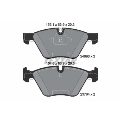 Billede af TEXTAR 2409601 Bremseklodser Forberedt til slidindikator BMW: 3 Touring, Sedan, 1 Hatchback