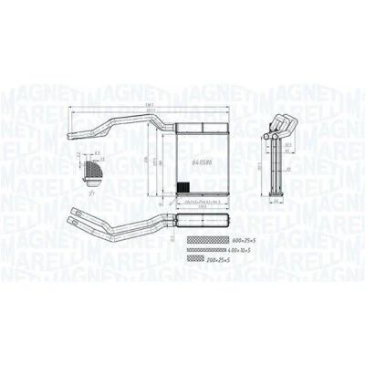 Billede af MAGNETI MARELLI 350218453000 Varmeveksler FORD: Focus 2 Limousine, C Max