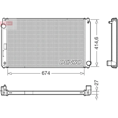 Billede af DENSO DRM50151 Radiator 674mm 415mm 27mm