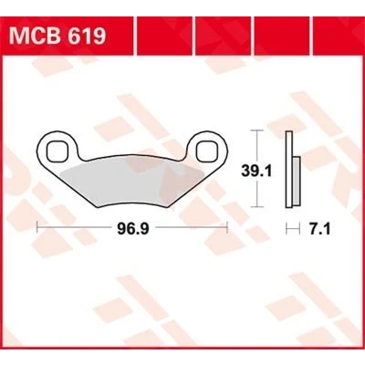 Billede af TRW Organic Allround MCB619 Bremseklodser