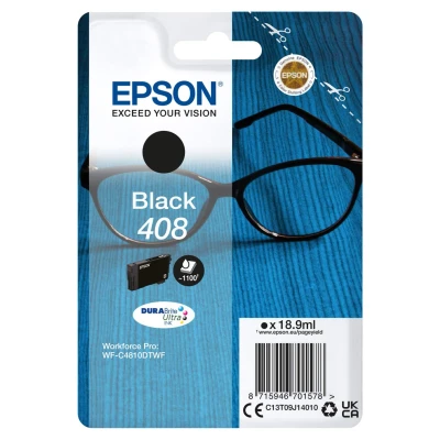 Billede af Epson 408 sort blækpatron 18,9 ml C13T09J14010 original