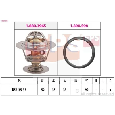 Billede af EPS 1.880.396 Termostat 92 52 Made in Italy OE Equivalent med pakning FORD: MONDEO 1