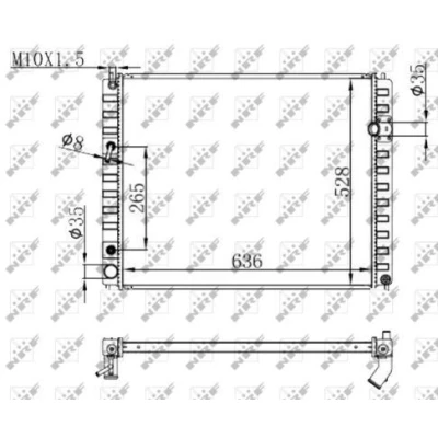 Billede af NRF 59147 Radiator Aluminium 636 528 26 Loddet køleripper