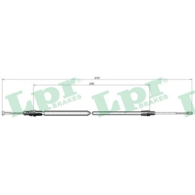 Billede af LPR C0642B Håndbremsekabel 2155/1330 Skivebremse PEUGEOT: 407 SW, Sedan