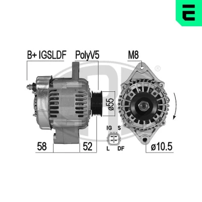 Billede af ERA 209516A Generator 14V 70A SUZUKI: Alto VII, NISSAN: Pixo