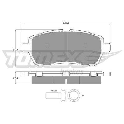 Billede af TOMEX brakes TX 17 95 Bremseklodser foraksel FORD: Fiesta 6, 6 Van, Mk6 Sedan