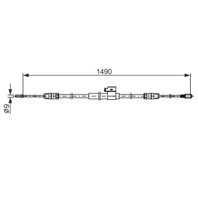 Billede af BOSCH 1 987 482 832 Håndbremsekabel 1490, 1270