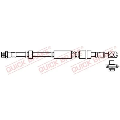 Billede af QUICK BRAKE 58.892X Bremseslange 512 M10x1 VOLKSWAGEN: up! Hatchback, SEAT: Mii, SKODA: Citigo
