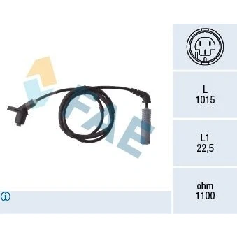 Billede af FAE 78019 ABS Sensor bagaksel Induktiv 2 1015 BMW: 3 Sedan, Touring, Compact