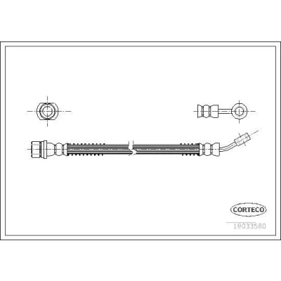 Billede af CORTECO 19033580 Bremseslange foraksel 310 KIA: Picanto I