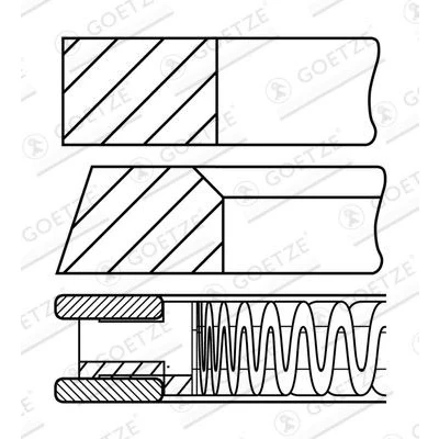 Billede af GOETZE ENGINE 08 428500 00 Stempelringsæt 96