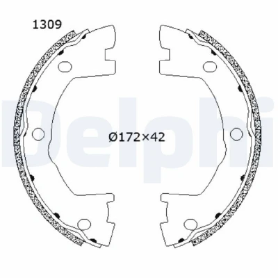Billede af DELPHI LS2202 Håndbremseklodser