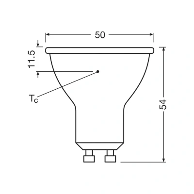 Billede af OSRAM LED reflektorpære GU10 6,9W 36 865 klar