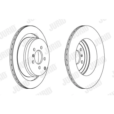 Billede af JURID 563023JC 1 Bremseskiver 354 20 5 ventileret coatet uden skruer LAND ROVER: Range Rover 3
