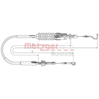 Billede af METZGER 14.4305 Gaskabel COFLE VOLKSWAGEN: Transporter 4 Bus,