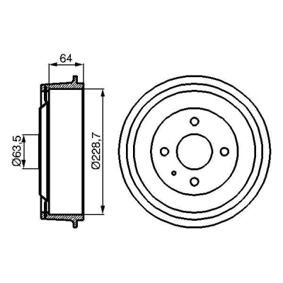 Billede af BOSCH 0 986 477 012 Bremsetromler 273 bagaksel