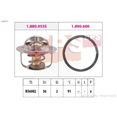 Billede af EPS 1.880.953 Termostat 91 56 Made in Italy OE Equivalent med pakning SUBARU: Forester III