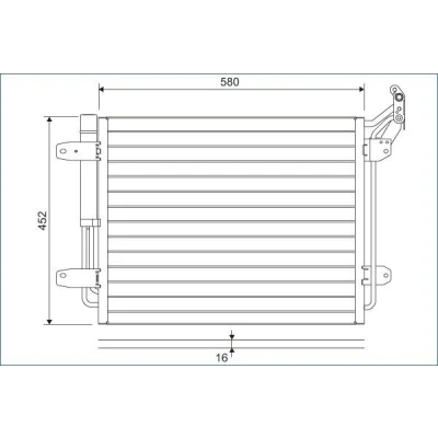 Billede af VALEO 814091 Kondensator uden tørrer Aluminium 452 R 134a VOLKSWAGEN: Tiguan I