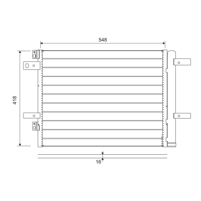 Billede af VALEO 822564 Kondensator med tørrer Aluminium 430 PEUGEOT: 308 SW 2, II Hatchback, 3008 SUV, CITROËN: Jumpy III Van, C4 Grand Picasso 2