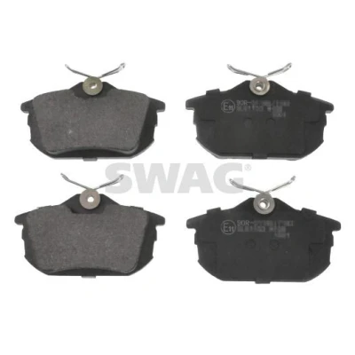 Billede af SWAG 55 91 6207 Bremseklodser bagaksel Inkl. slidadvarselskontakt med anti knirke plade MITSUBISHI: COLT 6, Space Star, Carisma Hatchback